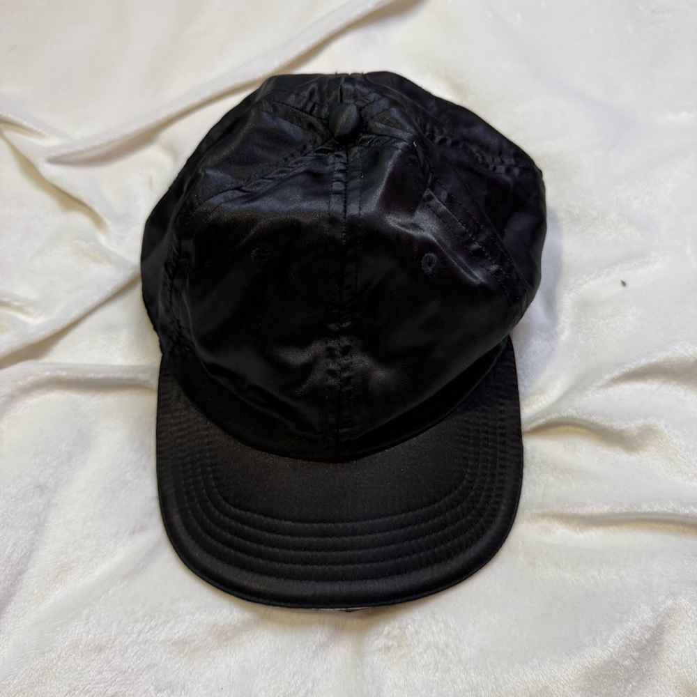 RVCA adjustable Classic Black unstructured satin hat one size fits most